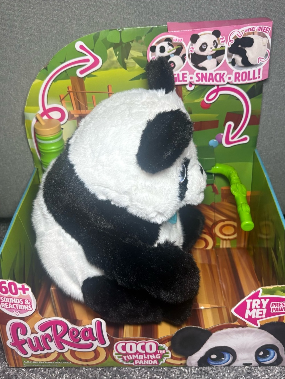 FurReal Friends Coco the Tumbling Panda Stuffed Animal Interactive Plush Age 3+